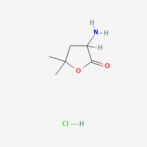 molecular formula C6H12ClNO2 B1266338 3-氨基-5,5-二甲基氧杂环-2-酮盐酸盐 CAS No. 15722-67-5