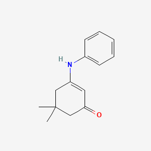 molecular formula C14H17NO B1266345 2-Cyclohexen-1-one, 5,5-dimethyl-3-(phenylamino)- CAS No. 18940-21-1