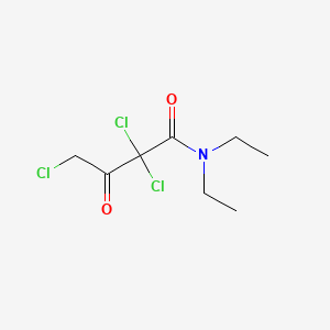 molecular formula C8H12Cl3NO2 B12663487 2,2,4-Trichloro-N,N-diethyl-3-oxobutyramide CAS No. 85237-90-7