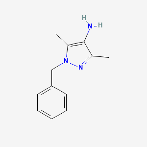 molecular formula C12H15N3 B1266349 1-Benzyl-3,5-dimethyl-1H-pyrazol-4-amine CAS No. 28466-69-5