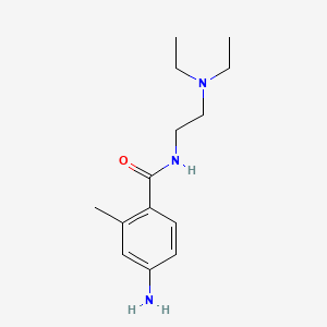 molecular formula C14H23N3O B1266354 4-amino-N-[2-(diethylamino)ethyl]-2-methylbenzamide CAS No. 30459-64-4
