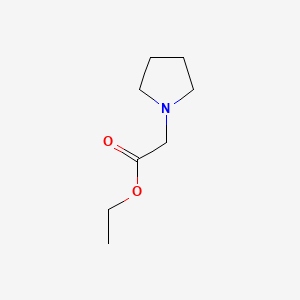 molecular formula C8H15NO2 B1266362 Ethyl 2-(pyrrolidin-1-yl)acetate CAS No. 22041-19-6