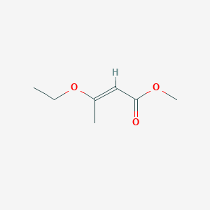 molecular formula C7H12O3 B12663730 Methyl 3-ethoxy-2-butenoate CAS No. 85153-65-7