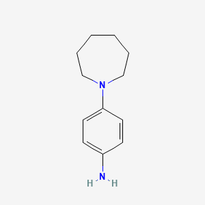 molecular formula C12H18N2 B1266380 Benzenamine, 4-(hexahydro-1H-azepin-1-yl)- CAS No. 57356-18-0
