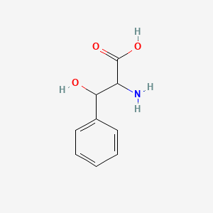 molecular formula C9H11NO3 B1266387 2-Amino-3-hydroxy-3-phenylpropanoic acid CAS No. 69-96-5