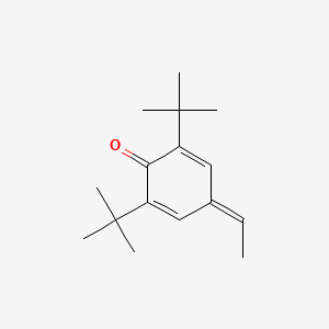 molecular formula C16H24O B1266402 2,5-Cyclohexadien-1-one, 2,6-bis(1,1-dimethylethyl)-4-ethylidene- CAS No. 6738-27-8