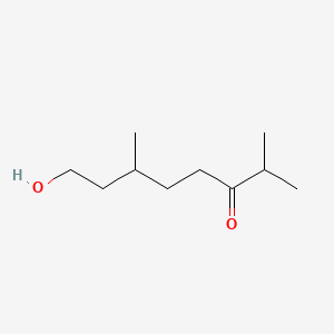 molecular formula C10H20O2 B12664025 8-Hydroxy-2,6-dimethyloctan-3-one CAS No. 84560-01-0