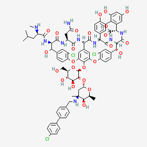 molecular formula C79H84Cl3N9O24 B12664082 Vancomycin, N3'-(4'-chloro(1,1'-biphenyl)-4-yl)methyl- CAS No. 300582-65-4