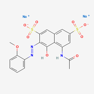 molecular formula C19H15N3Na2O9S2 B1266420 C.I. Acid Violet 12, disodium salt CAS No. 6625-46-3
