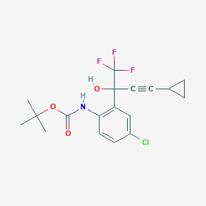 molecular formula C18H19ClF3NO3 B126643 tert-butyl N-[4-chloro-2-(4-cyclopropyl-1,1,1-trifluoro-2-hydroxybut-3-yn-2-yl)phenyl]carbamate CAS No. 201218-08-8