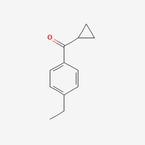 molecular formula C12H14O B1266445 环丙基4-乙基苯基酮 CAS No. 50664-71-6