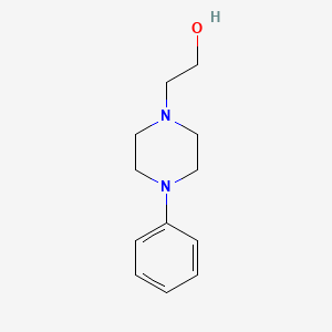 molecular formula C12H18N2O B1266446 1-哌嗪乙醇，4-苯基- CAS No. 36245-26-8