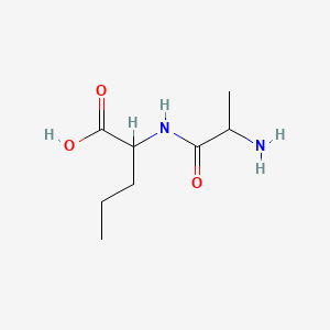 molecular formula C8H16N2O3 B1266455 2-(2-Aminopropanamido)pentanoic acid CAS No. 2325-18-0