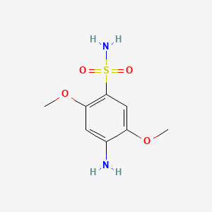 molecular formula C8H12N2O4S B1266457 4-Amino-2,5-dimethoxybenzenesulphonamide CAS No. 54179-10-1