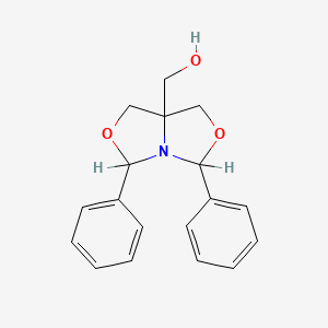 molecular formula C18H19NO3 B1266458 1H,3H,5H-恶唑并(3,4-c)恶唑，3,5-二苯基-7a-羟甲基- CAS No. 36778-78-6