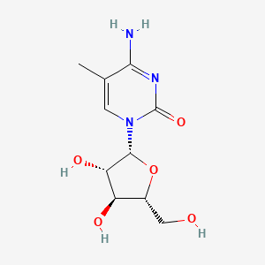 molecular formula C10H15N3O5 B1266461 1β-D-阿拉伯呋喃糖基-5-甲基胞嘧啶 CAS No. 6829-31-8
