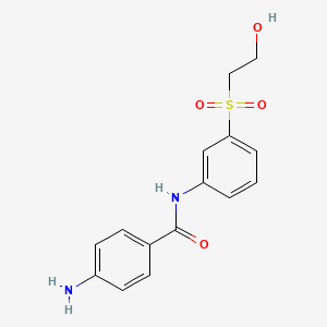 molecular formula C15H16N2O4S B1266465 4-Amino-N-(3-(2-hydroxyethyl)sulfonylphenyl)benzamide CAS No. 20241-68-3
