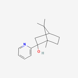 molecular formula C15H21NO B12664697 1,7,7-Trimethyl-2-(2-pyridyl)bicyclo(2.2.1)heptan-2-ol CAS No. 84731-76-0