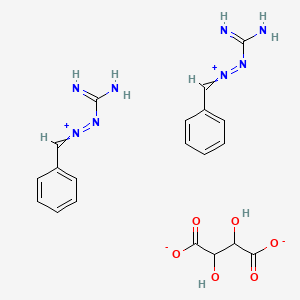 molecular formula C20H22N8O6 B12664756 Bis(benzylideneaminoguanidinium) tartrate CAS No. 74203-94-4