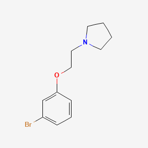 molecular formula C12H16BrNO B1266476 1-[2-(3-溴苯氧基)乙基]吡咯烷 CAS No. 23136-18-7