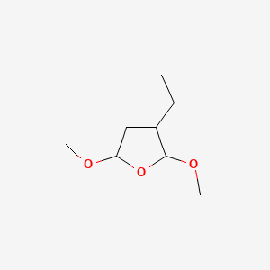 molecular formula C8H16O3 B12664771 3-Ethyltetrahydro-2,5-dimethoxyfuran CAS No. 93904-51-9