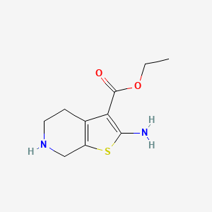 molecular formula C10H14N2O2S B1266478 Ethyl 2-amino-4,5,6,7-tetrahydrothieno[2,3-c]pyridine-3-carboxylate CAS No. 24237-44-3