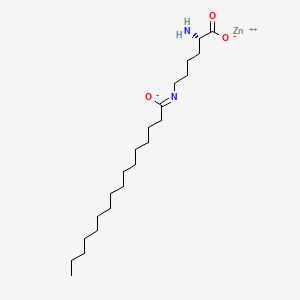 molecular formula C22H42N2O3Zn B12664789 Zinc(2+) N6-(1-oxohexadecyl)-L-lysinate CAS No. 61745-59-3