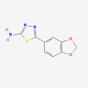 molecular formula C9H7N3O2S B1266481 5-(1,3-Benzodioxol-5-yl)-1,3,4-thiadiazol-2-amine CAS No. 28004-60-6