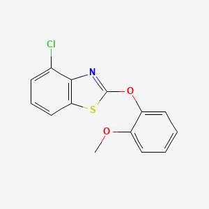 molecular formula C14H10ClNO2S B12664840 4-Chloro-2-(2-methoxyphenoxy)benzothiazole CAS No. 85391-71-5