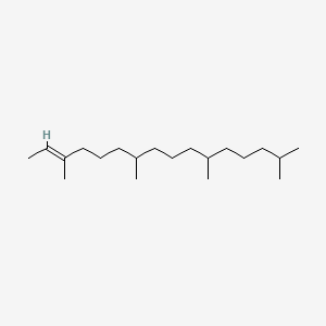 molecular formula C20H40 B12664868 3,7,11,15-Tetramethyl-2-hexadecene CAS No. 2437-93-6