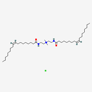 molecular formula C42H82ClN3O2 B12664895 Dimethylbis(2-(oleoylamino)ethyl)ammonium chloride CAS No. 93820-04-3