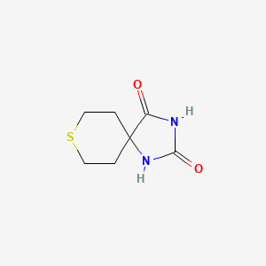 molecular formula C7H10N2O2S B1266491 8-Thia-1,3-diazaspiro[4.5]decane-2,4-dione CAS No. 39124-15-7