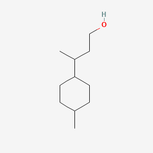 molecular formula C11H22O B12664919 gamma,4-Dimethylcyclohexanepropanol CAS No. 70964-91-9