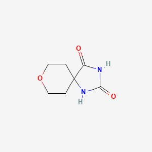 molecular formula C7H10N2O3 B1266492 8-Oxa-1,3-diazaspiro[4.5]decane-2,4-dione CAS No. 39124-19-1