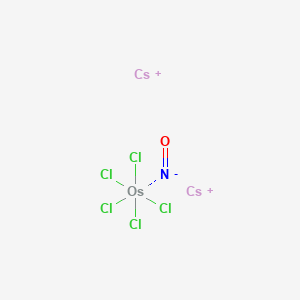 molecular formula Cl5Cs2NOOs+ B12664934 Dicesium pentachloronitrosylosmate(2-) CAS No. 22615-69-6