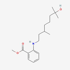molecular formula C18H29NO3 B12664964 Methyl 2-[(7-hydroxy-3,7-dimethyloctyl)amino]benzoate CAS No. 94201-74-8