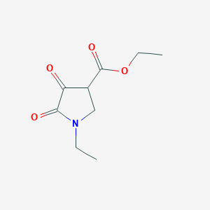 molecular formula C9H13NO4 B1266497 Ethyl 1-ethyl-4,5-dioxopyrrolidine-3-carboxylate CAS No. 5336-43-6