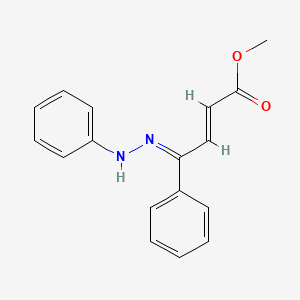 molecular formula C17H16N2O2 B12665016 Methyl 4-phenyl-4-(phenylhydrazono)-2-butenoate CAS No. 6628-45-1