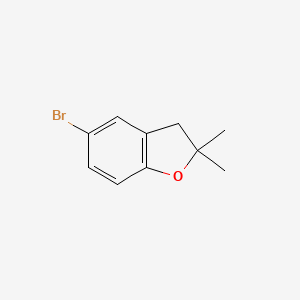 molecular formula C10H11BrO B1266502 5-Bromo-2,2-dimethyl-2,3-dihydro-1-benzofuran CAS No. 5337-94-0