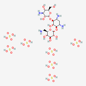 molecular formula C18H50N4O39S7 B12665060 Kanamycin A heptakis(sulphate) CAS No. 94108-19-7