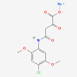 molecular formula C12H11ClNNaO6 B12665125 Sodium N-(4-chloro-2,5-dimethoxyphenyl)-3-oxobutyramidate CAS No. 93964-26-2