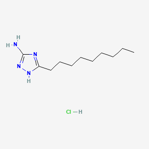 molecular formula C11H22N4.ClH<br>C11H23ClN4 B12665139 5-Nonyl-1H-1,2,4-triazol-3-amine monohydrochloride CAS No. 85631-73-8