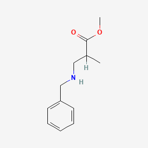 molecular formula C12H17NO2 B1266514 Methyl 3-(benzylamino)-2-methylpropanoate CAS No. 4010-62-2