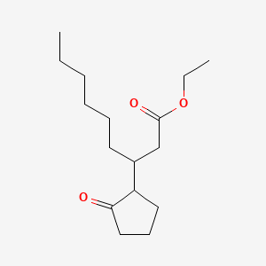 molecular formula C16H28O3 B12665153 Ethyl beta-hexyl-2-oxocyclopentanepropionate CAS No. 93982-69-5