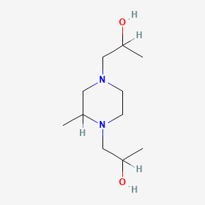 molecular formula C11H24N2O2 B1266516 3,3'-(2-Methylpiperazine-1,4-diyl)dipropan-2-ol CAS No. 94-72-4