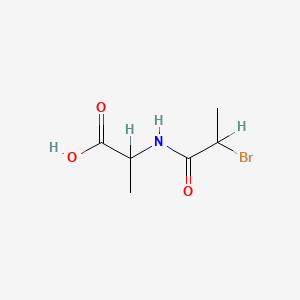 molecular formula C6H10BrNO3 B1266517 N-(DL-2-Bromopropionyl)-DL-alanine CAS No. 31654-38-3