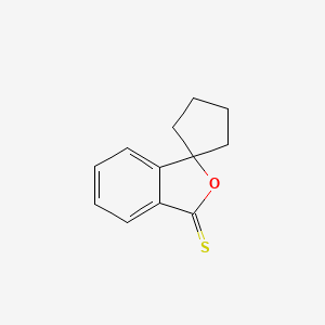 molecular formula C12H12OS B12665174 Spiro(cyclopentane-1,1'(3'H)-isobenzofuran)-3'-thione CAS No. 83962-33-8