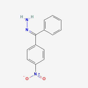 molecular formula C13H11N3O2 B12665195 (E)-(4-(Hydroxy(oxido)amino)phenyl)(phenyl)methanone hydrazone CAS No. 58234-06-3