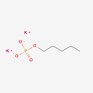 molecular formula C5H11K2O4P B12665203 Phosphoric acid, pentyl ester, potassium salt CAS No. 53126-05-9