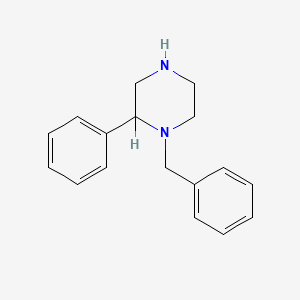 molecular formula C17H20N2 B1266521 1-Benzyl-2-phenylpiperazine CAS No. 5368-33-2